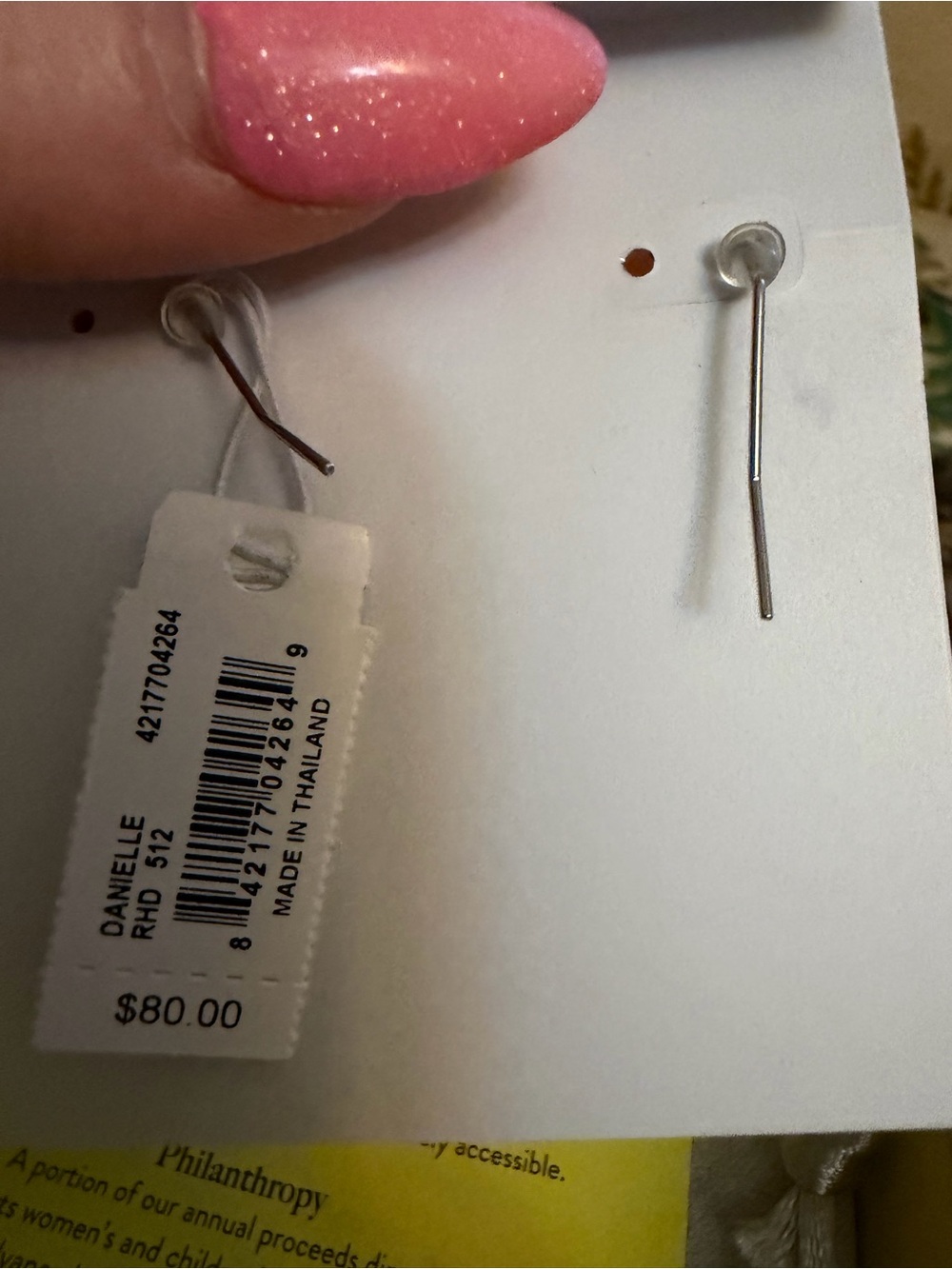 Kendra Scott Pink Purple Dangler Earrings - Picture 2 of 2
